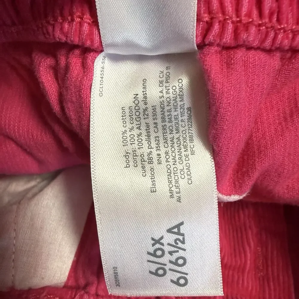 Carter’s Kid Corduroy Skirt Girl's 6/6X Fuchsia Pink